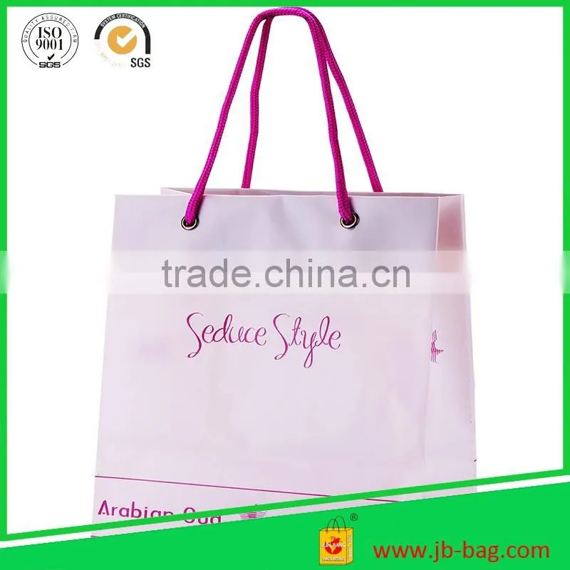 High Quality 2.5Mil Thickness Printed Plastic Shopping Bags,Soft-loop Handle 12''x14'' x5'' Plastic Carrier Bags,With Gusset.
