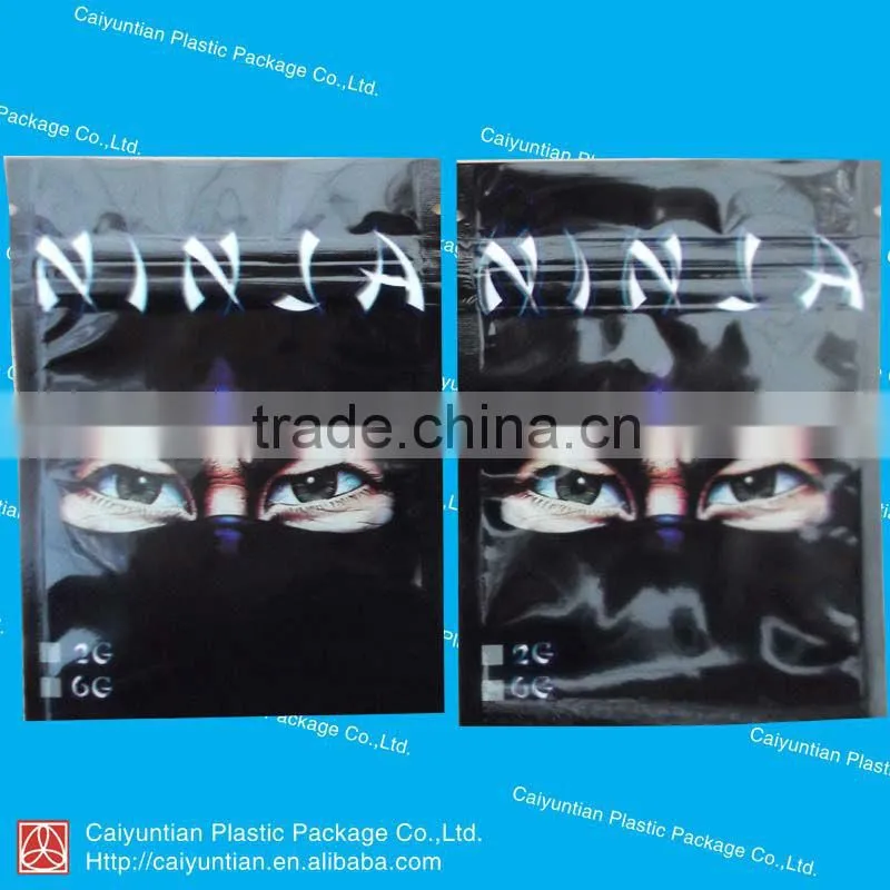 Black herbal incense bag /potpourri bag /aluminum foil bag