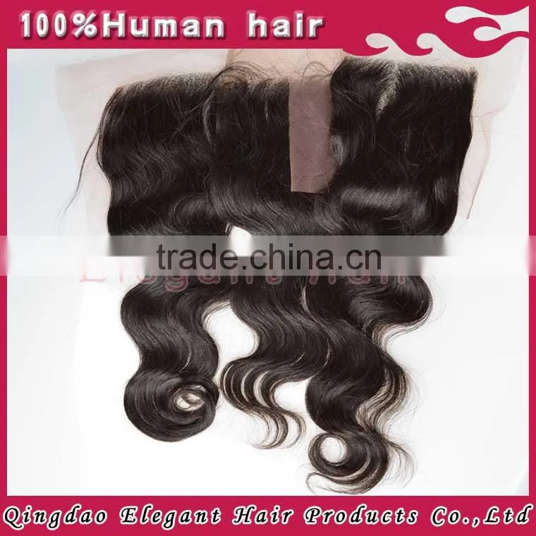 AAAAAA grade natural color wholesale virgin indian human hair lace frontal