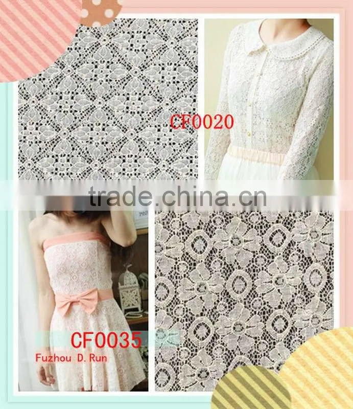2015 Designs Cotton Lace Fabric polyester dress fabric Mexico's exports to Brazil