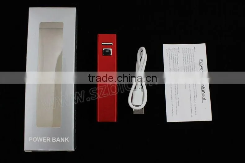 Portable mini 2600mah external power bank ,external power bank for smartphone
