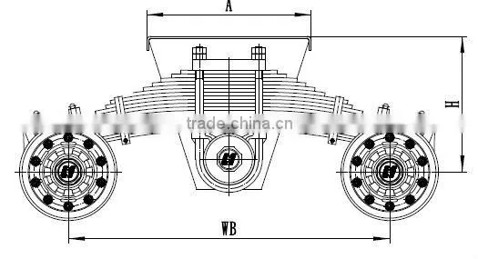 L1 truck trailer drum bogie