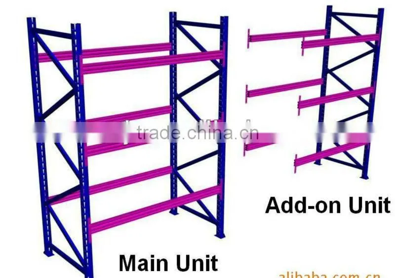 Heavy duty pallet racking system