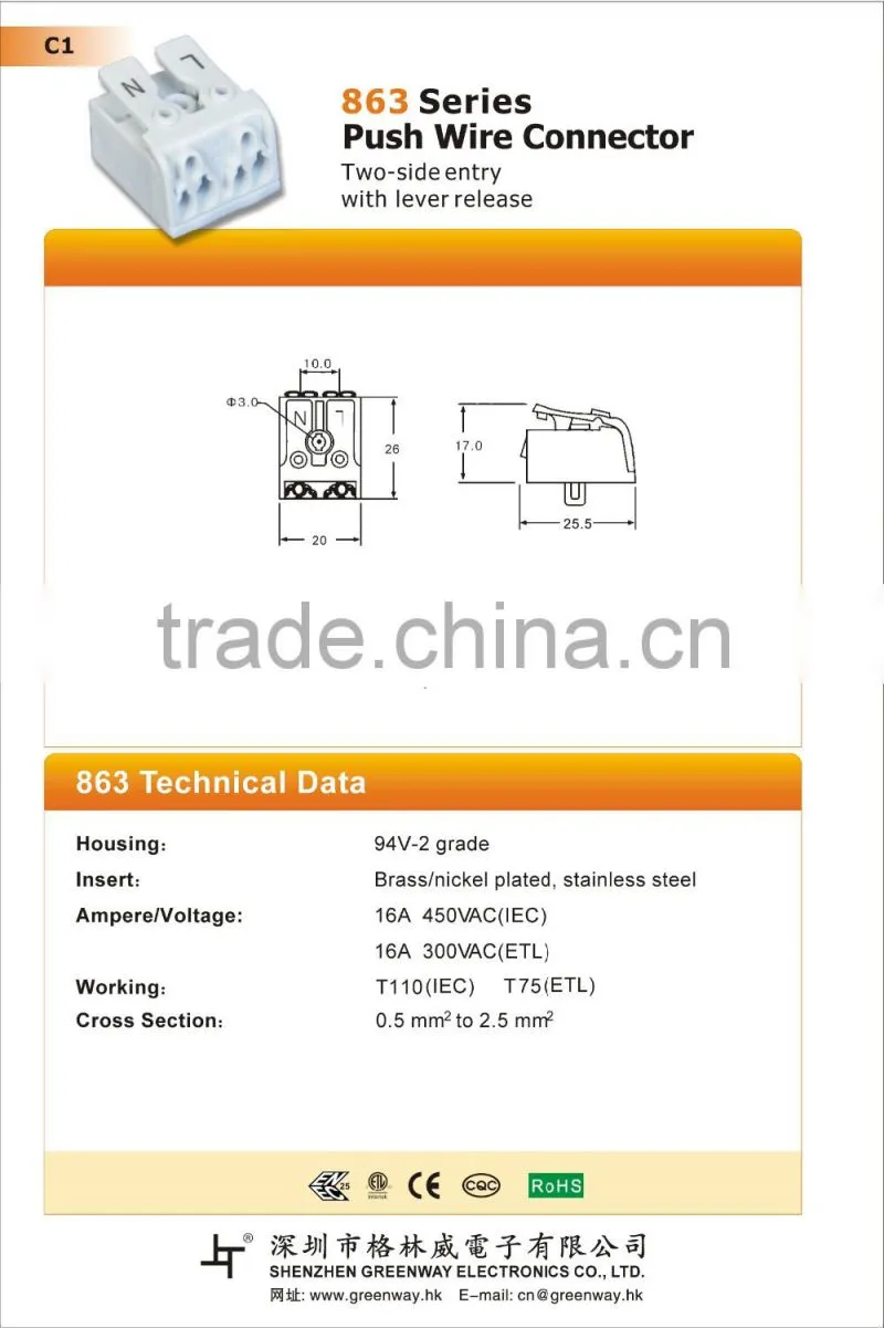 Hot sale Euro-standard 863 series terminals