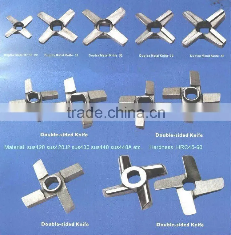 electric/manual enterprise meat grinder knife replacements