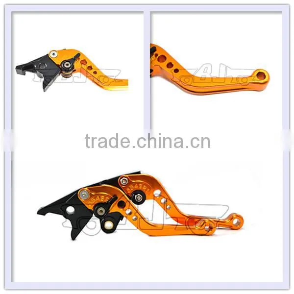 BJ-LS-002 Custom gold short cnc motorcycle folding lever for FJR 1300