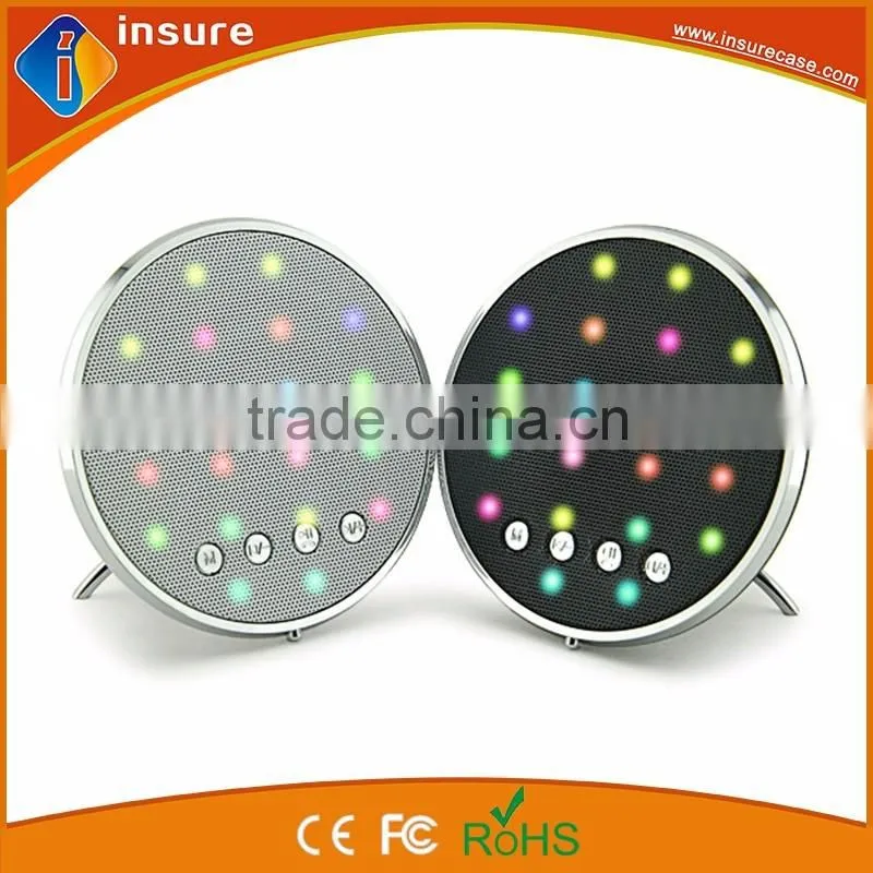 colorful LED light small portable speakers bluetooth