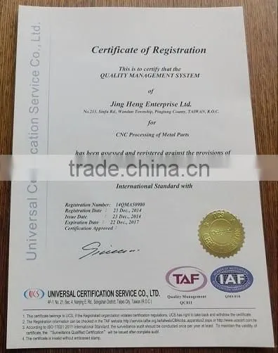 High Quality precision CNC maching milling casting Taiwan made titanium aluminum Aviation parts