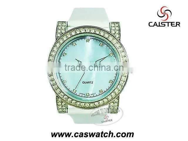 Blue mother of pearl dial diamonds watch