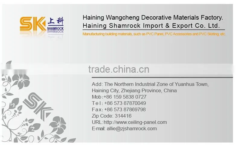 Home decor pvc ceiling panels in china