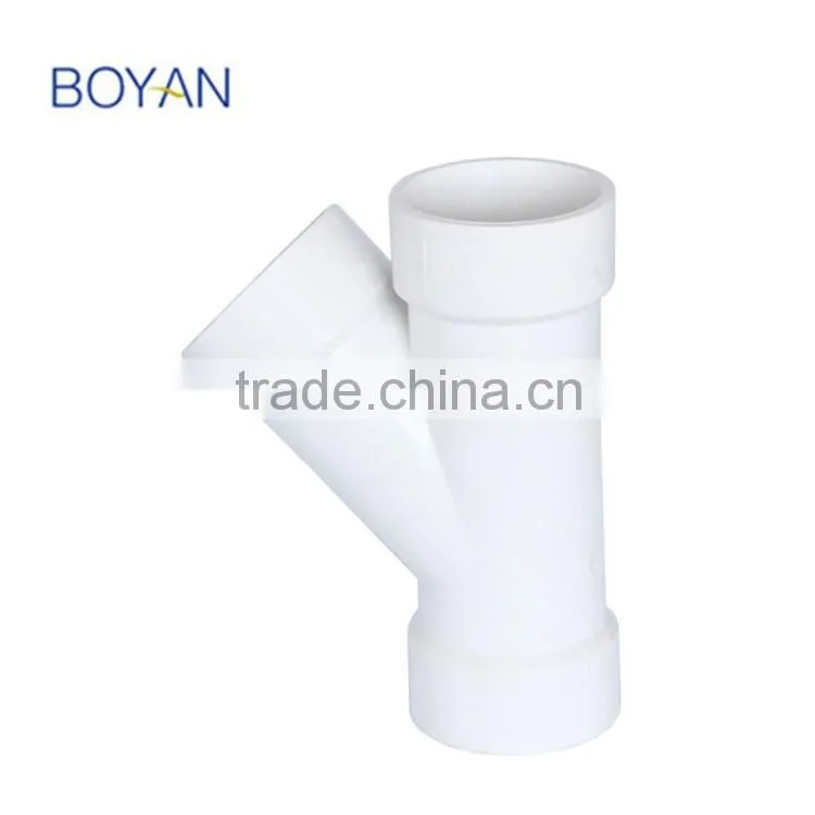 Drainage products PVC DWV Fitting ASTM D2665 Y Tee