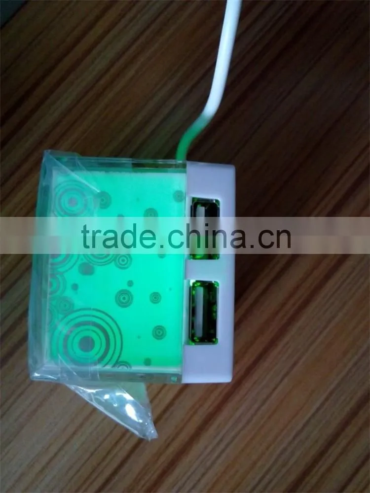 Promotional gift computer Colorful LED 4 Port Mini USB HUB