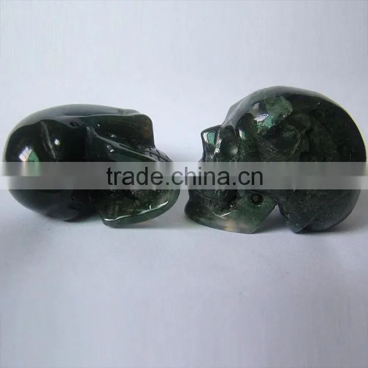Semi Precious Stones 40mm 50mm Skull Figurine