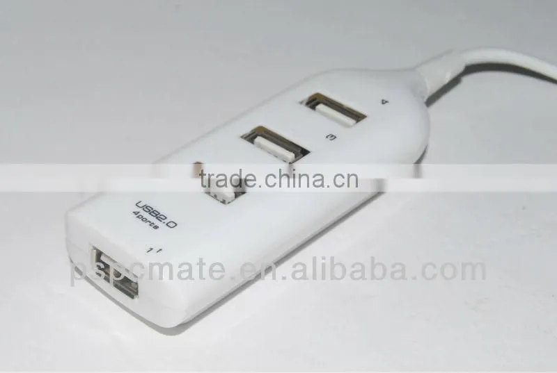 High Speed 4 Port USB 2.0 HUB Splitter Expansion PC Laptop Adapter