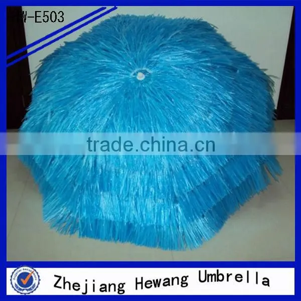 170T polyester + PP grass Hawaii raffia beach umbrella straw beach umbrella