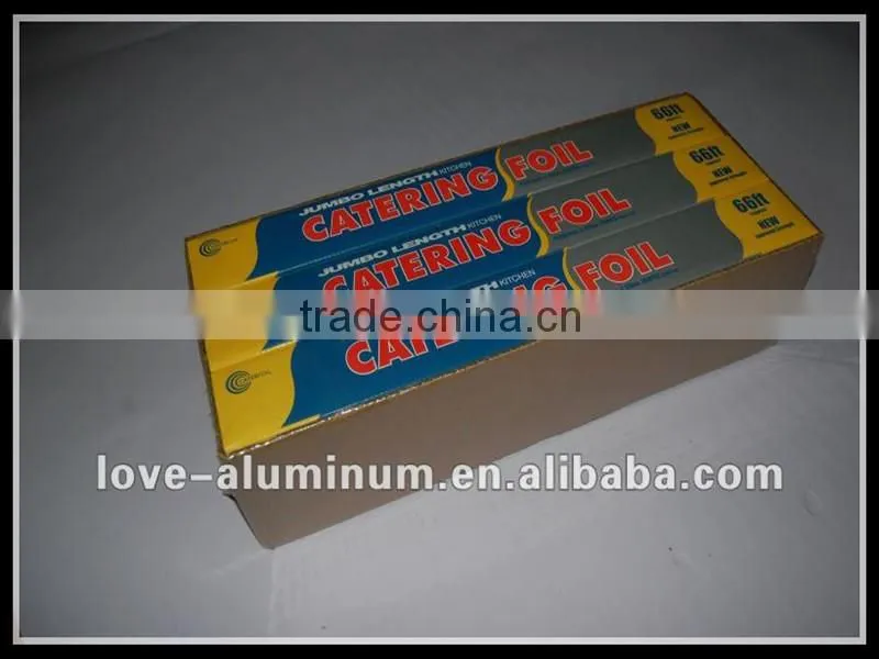 Color Box Packed 8011 Food Packing Aluminium Foil Roll For Household