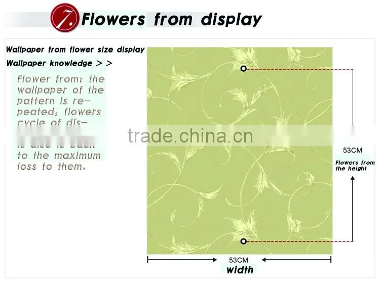 non woven economic room decoration wallpaper