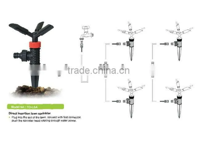 Garden irrigation sprinkler, garden 360 degrees rotating sprinker