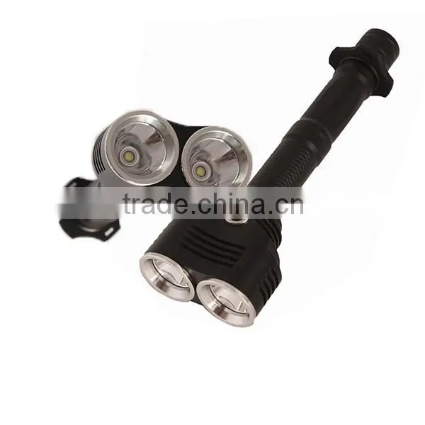 rechargeable T6 two head highpower led flashlight