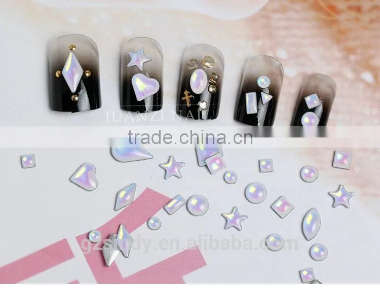 Best Price ! Bling bling White Opal Hotfix Stones Wholesale ZX:SZ578