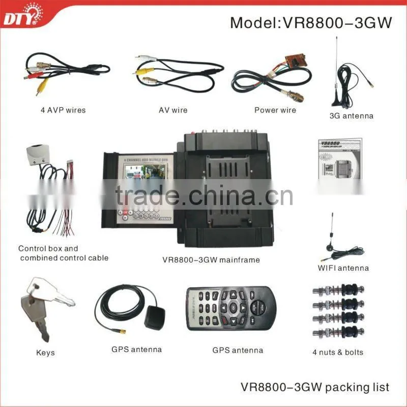 high welcome in 2015 4 channel hdd mdvr with 3g gps wifi ,VR8800-3GW