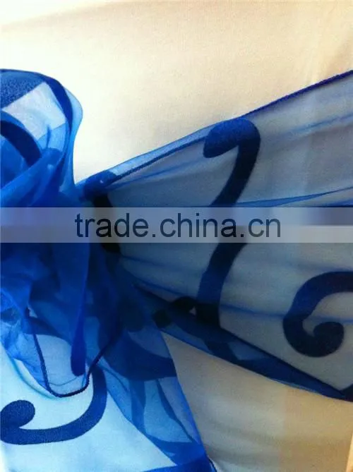 100% Polyester Crystal Flocked Organza