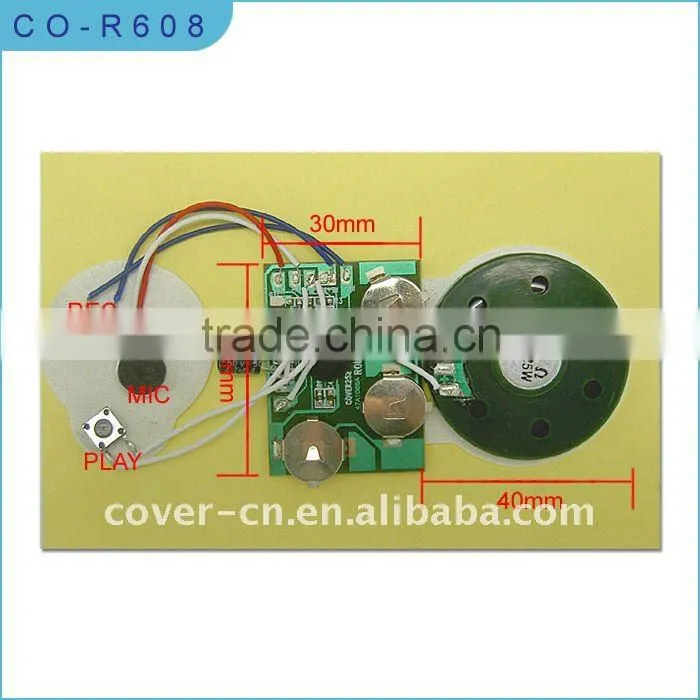 Recording Greeting Card Sound Module/Voice Chip with push button