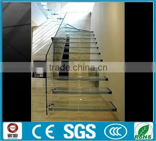 Tempered glass floating stairs made in China--YUDI