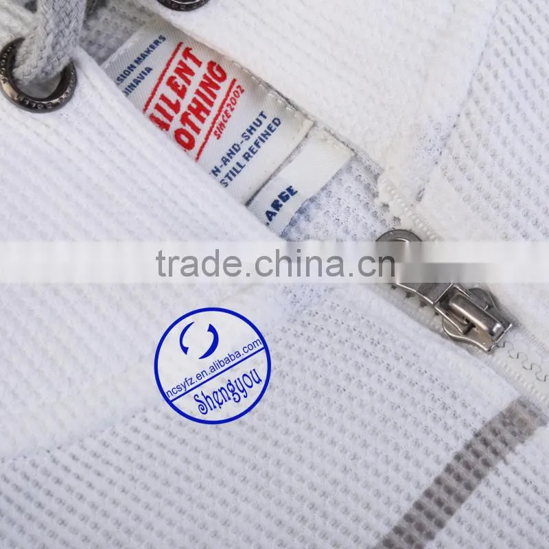 Custom long sleeve walf checks zip up men' shoodies & sweatshirts wholesale china