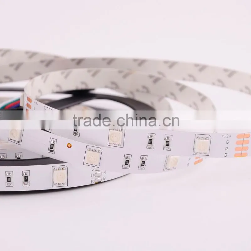 5M 150Leds/roll SMD 5050 30 leds/m Non-waterproof RGB LED Strip Light digital +44 key IR Remote controller+12v 3A power supply