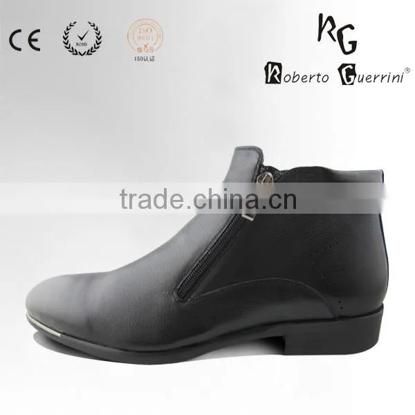 hot sale Black Leather ankle Boots