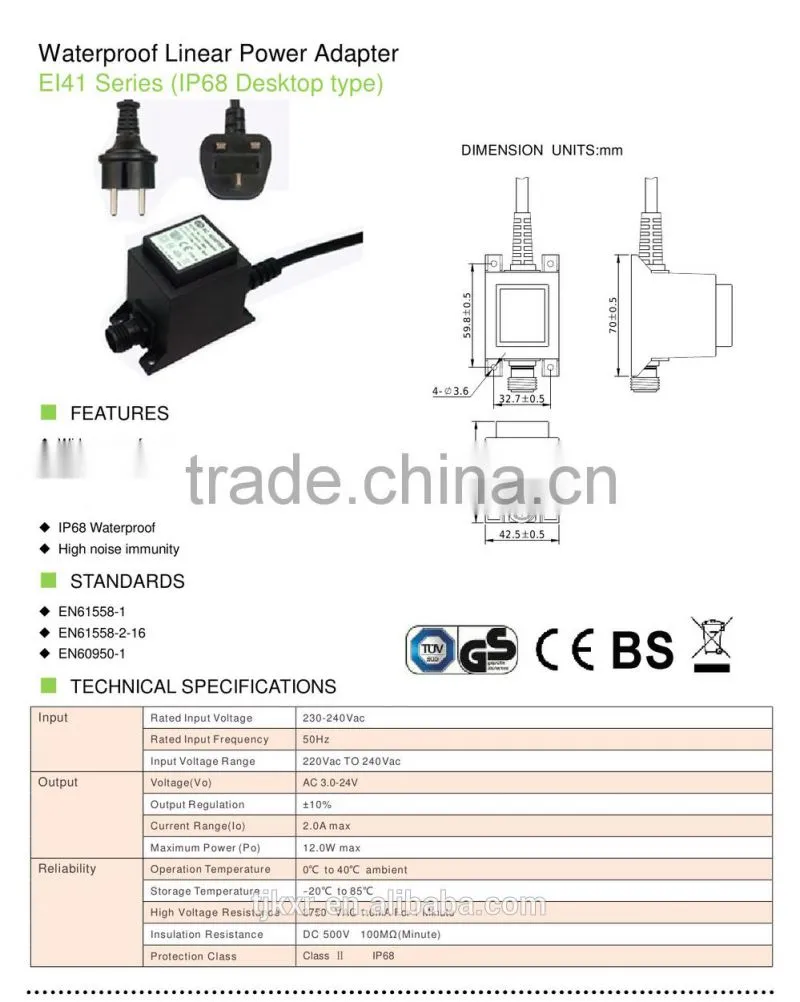 With 2-year product warranty CE, ROHS, TUV approved outdoor lighting transformer