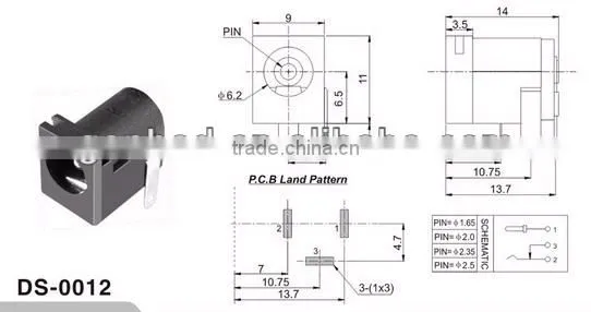 PCB DC Power Jack&SMD DC power Jack