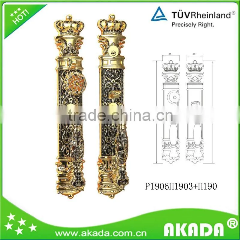 Zinc Alloy Door Handle locksets On Plate 1702H1702