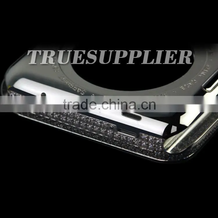 Stainless steel waterproof platinum cystal housing for apple watch