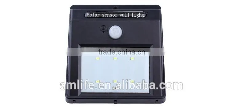 6pcs LED Solar Motion Sensor Waterproof triangle garden wall light
