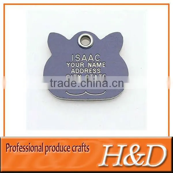 Heart shape High quality metal tags for jewelry with printing color