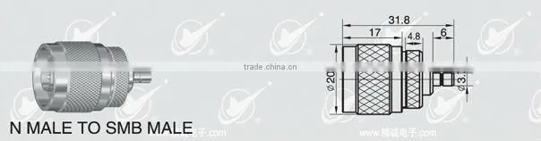 N male to SMB male adapter connector 50ohm