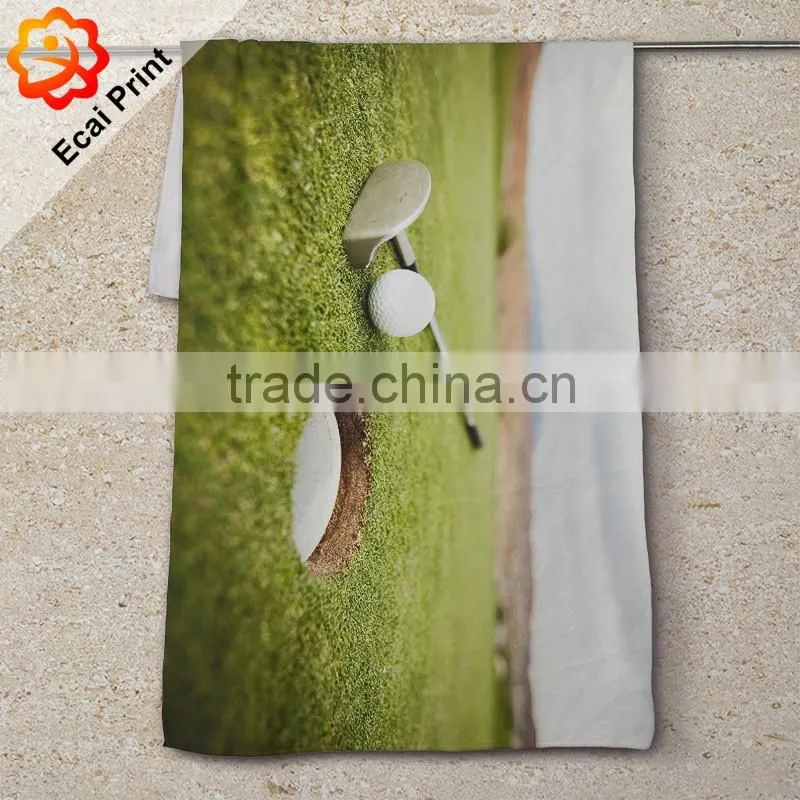 High quality retail heat transfer printed printing hand towel