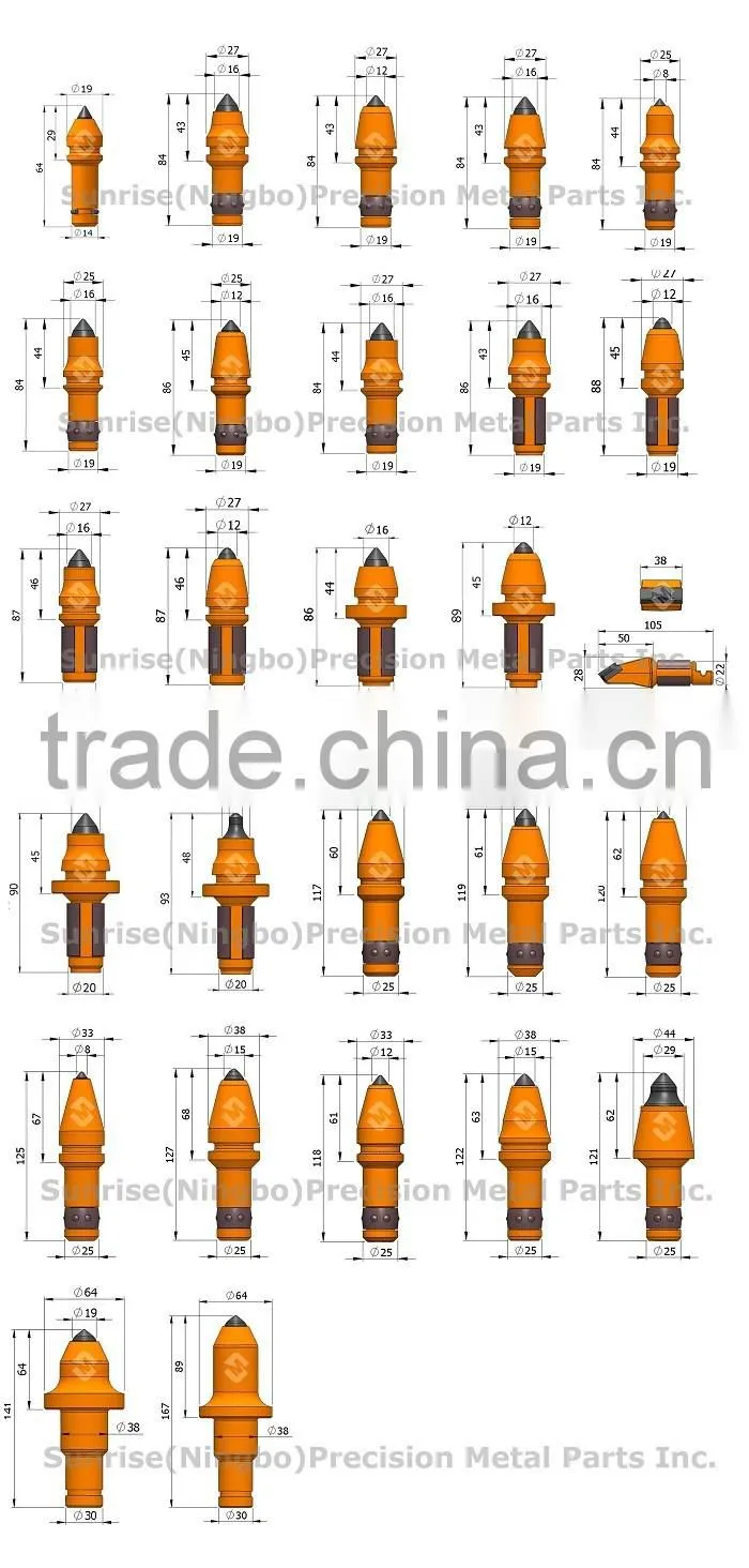 Building construction cutting tools drilling rigs spare parts earth auger bit tungsten carbide pick