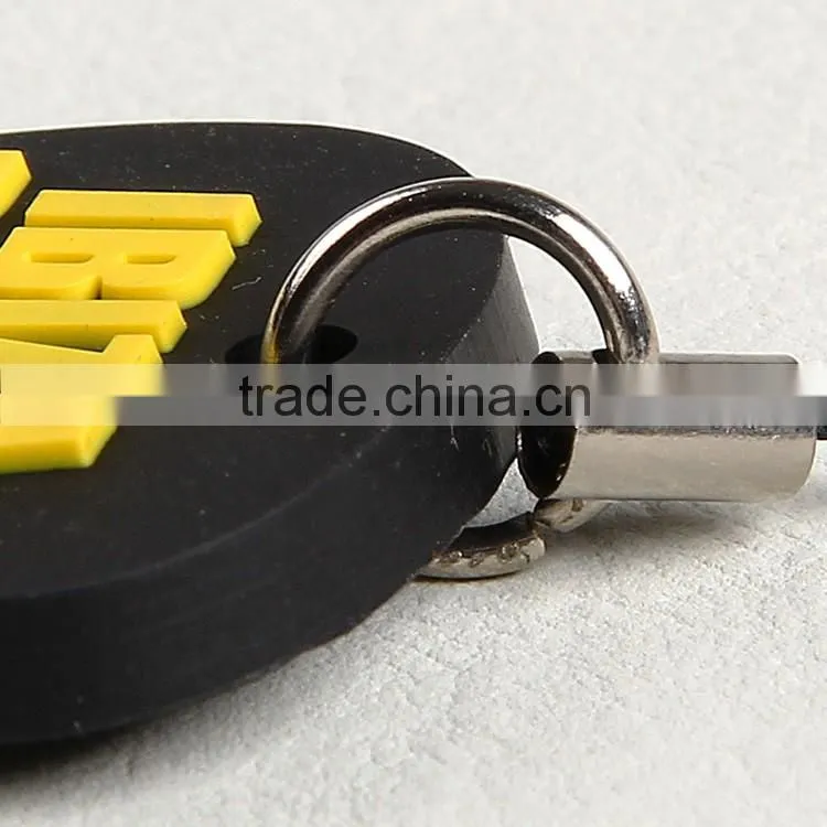 Durable fashion promotional custom brand logo soft pvc pendant key,soft rubber silicone key holder