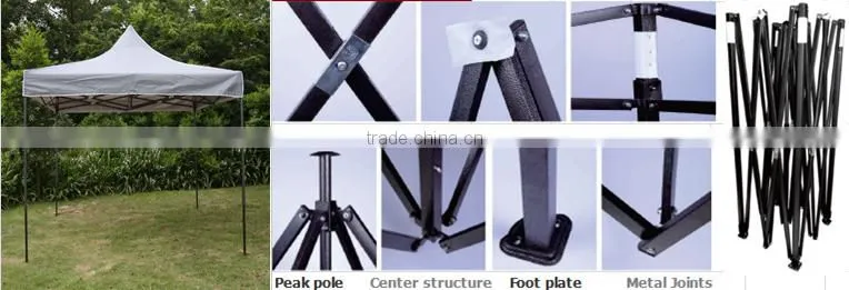 3x3m cheap and strong structure pop up outdoor metal gazebos