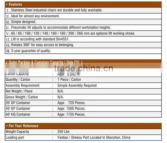 ESD Cleanroom Stool Cleanroom Stool Lab Stool