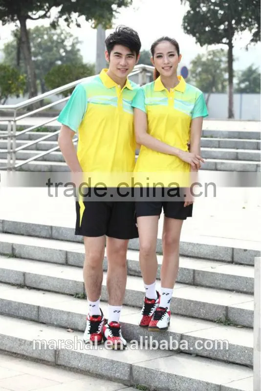 In stock badminton team jersey,badminton polo shirts and short,cheap volleyball jersey