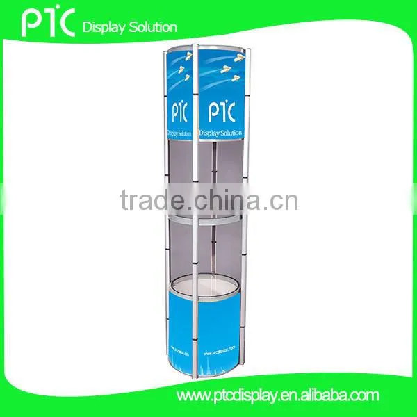 4 layers round aluminum advertising twister tower display
