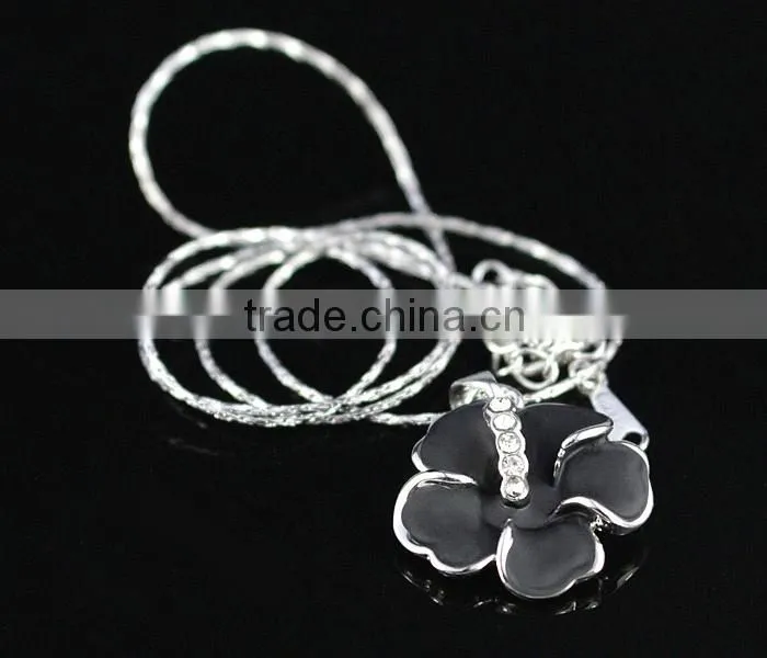 austrian crystal jewelry 18k flower necklace