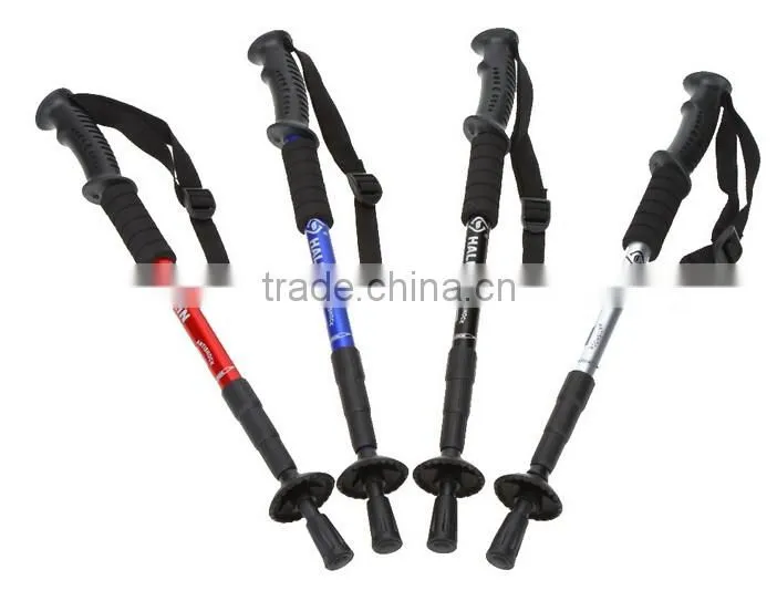 A-OK Hot sale "T" Walking Cane Trekking Pole Telescope Hiking Stick Mountaineering Climb Ultralight Nordic Walking Stick