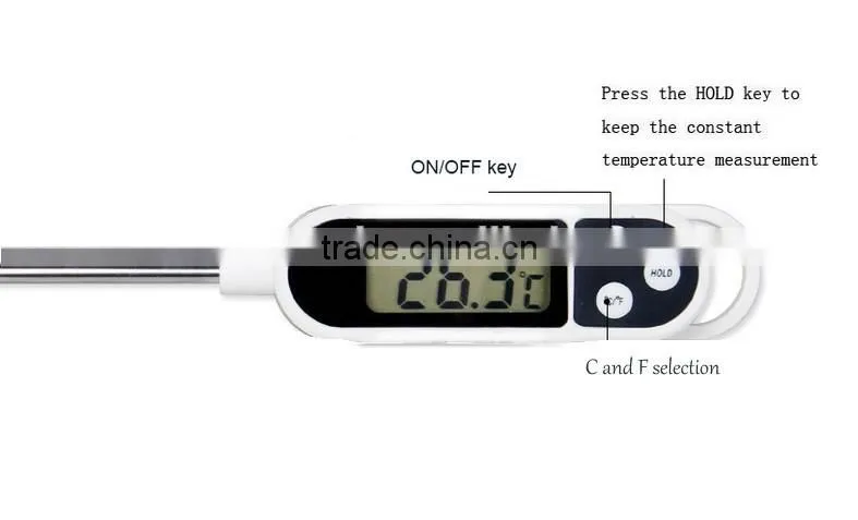 Waterproof digital food thermometer probe temperature meat thermometer TL-FT02