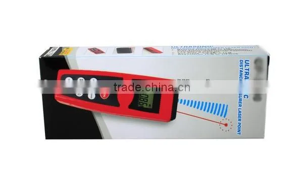 2013 New LCD Ultrasonic distance measurer with Laser Pointer