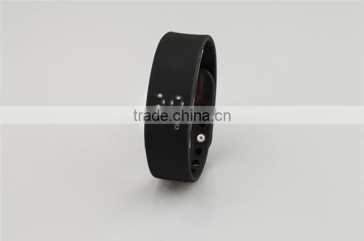 LED pedometer silicone sport smart watch with healthy record